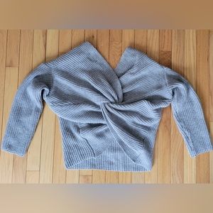 Twist Back Grey Sweater